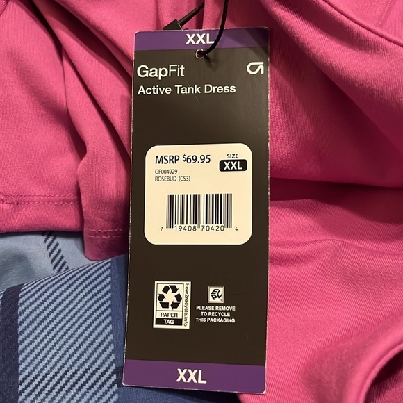 NWT Gap Fit Active Tank Dress w/ Built in Shorts & Bra - Sz XXL - Picture 8 of 8